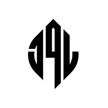 JQL circle letter logo design with circle and ellipse shape. JQL ellipse letters with typographic style. The three initials form a circle logo. JQL Circle Emblem Abstract Monogram Letter Mark Vector. vector