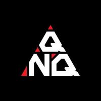 QNQ triangle letter logo design with triangle shape. QNQ triangle logo design monogram. QNQ triangle vector logo template with red color. QNQ triangular logo Simple, Elegant, and Luxurious Logo.