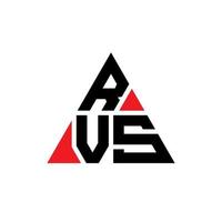 diseño de logotipo de letra triangular rvs con forma de triángulo. monograma de diseño de logotipo de triángulo rvs. plantilla de logotipo de vector de triángulo rvs con color rojo. logo triangular rvs logo simple, elegante y lujoso.
