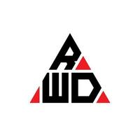 diseño de logotipo de letra triangular rwd con forma de triángulo. monograma de diseño de logotipo de triángulo rwd. plantilla de logotipo de vector de triángulo rwd con color rojo. logotipo triangular rwd logotipo simple, elegante y lujoso.