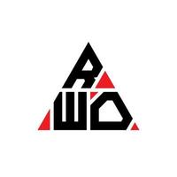 RWO triangle letter logo design with triangle shape. RWO triangle logo design monogram. RWO triangle vector logo template with red color. RWO triangular logo Simple, Elegant, and Luxurious Logo.