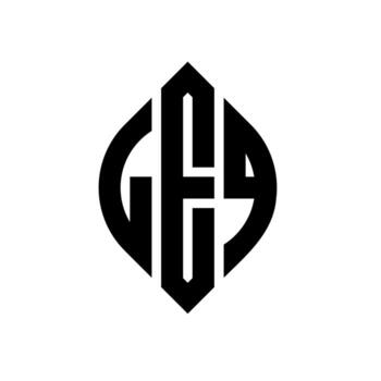 LEQ circle letter logo design with circle and ellipse shape. LEQ ellipse letters with typographic style. The three initials form a circle logo. LEQ Circle Emblem Abstract Monogram Letter Mark Vector. vector