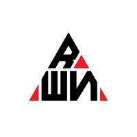 RWN triangle letter logo design with triangle shape. RWN triangle logo design monogram. RWN triangle vector logo template with red color. RWN triangular logo Simple, Elegant, and Luxurious Logo.