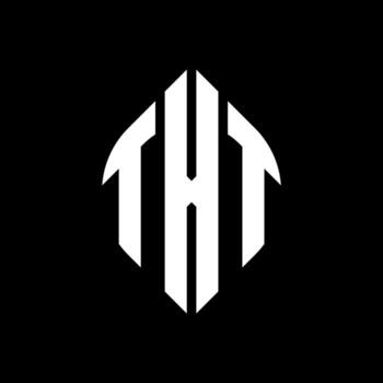 diseño de logotipo de letra de círculo txt con forma de círculo y elipse. txt letras elipses con estilo tipográfico. las tres iniciales forman un logo circular. txt círculo emblema resumen monograma letra marca vector. vector