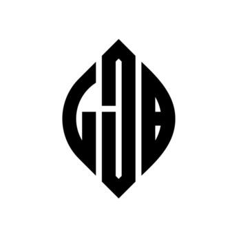 LJB circle letter logo design with circle and ellipse shape. LJB ellipse letters with typographic style. The three initials form a circle logo. LJB Circle Emblem Abstract Monogram Letter Mark Vector. vector