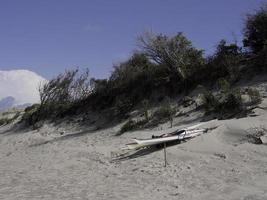 at the beach of Spiekeroog in the north sea photo