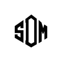 diseño de logotipo de letra sdm con forma de polígono. diseño de logotipo en forma de cubo y polígono sdm. plantilla de logotipo vectorial hexagonal sdm colores blanco y negro. monograma sdm, logotipo empresarial y inmobiliario. vector