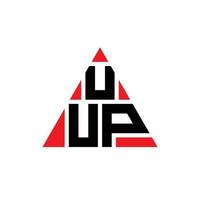 UUP triangle letter logo design with triangle shape. UUP triangle logo design monogram. UUP triangle vector logo template with red color. UUP triangular logo Simple, Elegant, and Luxurious Logo.