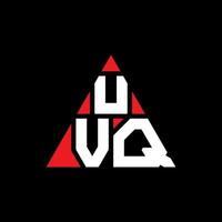 diseño de logotipo de letra triangular uvq con forma de triángulo. monograma de diseño de logotipo de triángulo uvq. plantilla de logotipo de vector de triángulo uvq con color rojo. logotipo triangular uvq logotipo simple, elegante y lujoso.