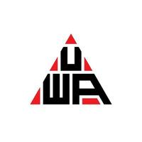 diseño de logotipo de letra triangular uwa con forma de triángulo. monograma de diseño del logotipo del triángulo uwa. plantilla de logotipo de vector de triángulo uwa con color rojo. logotipo triangular uwa logotipo simple, elegante y lujoso.