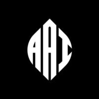 AAI circle letter logo design with circle and ellipse shape. AAI ellipse letters with typographic style. The three initials form a circle logo. AAI Circle Emblem Abstract Monogram Letter Mark Vector. vector