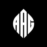 AAG circle letter logo design with circle and ellipse shape. AAG ellipse letters with typographic style. The three initials form a circle logo. AAG Circle Emblem Abstract Monogram Letter Mark Vector. vector