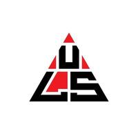 ULS triangle letter logo design with triangle shape. ULS triangle logo design monogram. ULS triangle vector logo template with red color. ULS triangular logo Simple, Elegant, and Luxurious Logo.