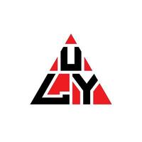 ULY triangle letter logo design with triangle shape. ULY triangle logo design monogram. ULY triangle vector logo template with red color. ULY triangular logo Simple, Elegant, and Luxurious Logo.
