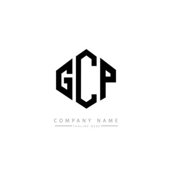 GCP letter logo design with polygon shape. GCP polygon and cube shape logo design. GCP hexagon vector logo template white and black colors. GCP monogram, business and real estate logo.