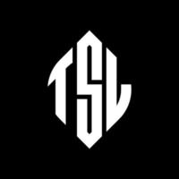 TSL circle letter logo design with circle and ellipse shape. TSL ellipse letters with typographic style. The three initials form a circle logo. TSL Circle Emblem Abstract Monogram Letter Mark Vector. vector