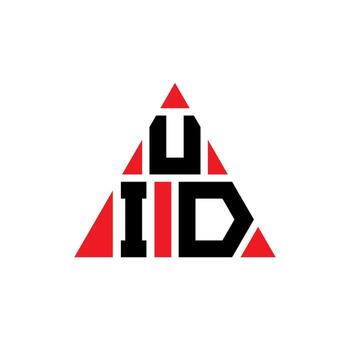 UID triangle letter logo design with triangle shape. UID triangle logo design monogram. UID triangle vector logo template with red color. UID triangular logo Simple, Elegant, and Luxurious Logo.