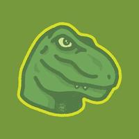 dinosaur head illustration mascot vector