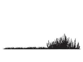 hierba silueta paisaje pancartas de prados ondulados con hierba vector