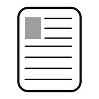 Document icon outline and linear vector