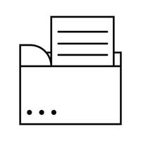 Document icon outline and linear vector