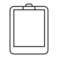 Document icon outline and linear vector