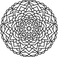 Flower Mandala pattern. Decorative circle ornament in ethnic oriental style. vector