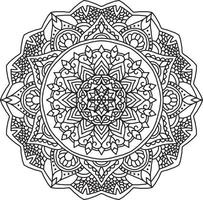 Flower Mandala pattern. Decorative circle ornament in ethnic oriental style. vector