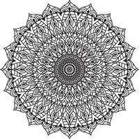 patrón de mandala de flores. adorno de círculo decorativo en estilo étnico oriental. vector