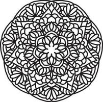 patrón de mandala de flores. adorno de círculo decorativo en estilo étnico oriental. vector