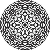 patrón de mandala de flores. adorno de círculo decorativo en estilo étnico oriental. vector