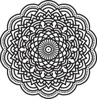 patrón de mandala de flores. adorno de círculo decorativo en estilo étnico oriental. vector