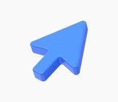 3d Realistic Mouse cursor vector illustration