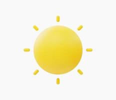 3d Realistic Sun vector Illustration