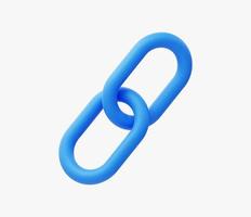 3d Realistic Chain or link Icon vector illustration