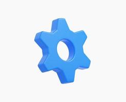 3d Realistic Gear icon vector illustration