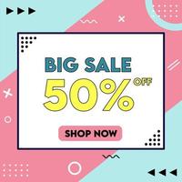 memphis sale banner vector