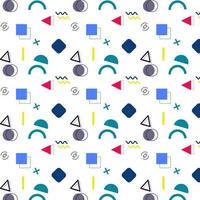 flat memphis pattern vector