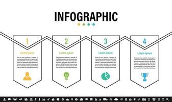 Infographic design template with business concept vector