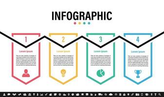 Infographic design template with business concept vector