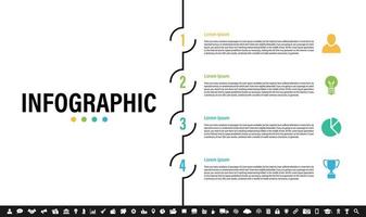 Infographic design template with business concept vector