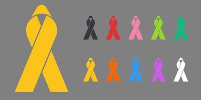 Colorful Awareness Ribbons vector