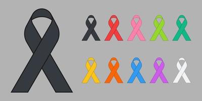 Colorful Awareness Ribbons vector