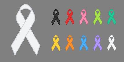 Colorful Awareness Ribbons vector