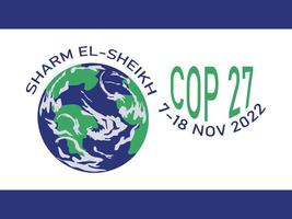 COP 27 in Sharm El-Sheikh, Egypt. 7-18 november 2022.  United nations climate change conference.  International climate summit. vector