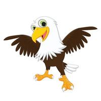 cute eagle cartoon. vector illustration