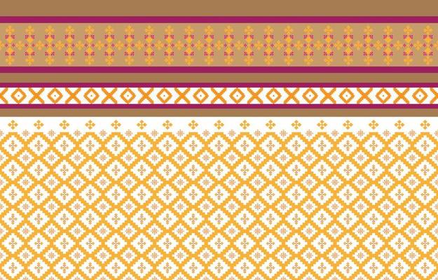 Abstract geometric and tribal patterns, usage design local fabric patterns, Design inspired by indigenous tribes. geometric Vector illustration