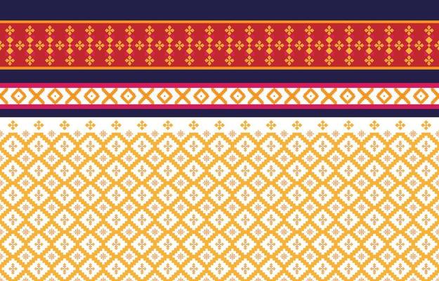 Abstract geometric and tribal patterns, usage design local fabric patterns, Design inspired by indigenous tribes. geometric Vector illustration