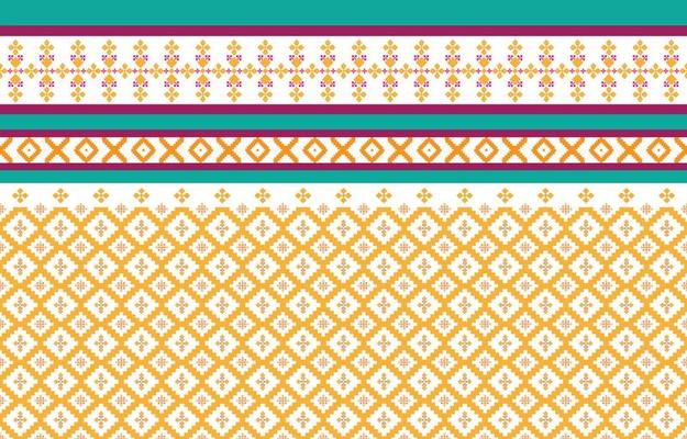 Abstract geometric and tribal patterns, usage design local fabric patterns, Design inspired by indigenous tribes. geometric Vector illustration