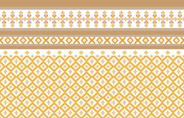 Abstract geometric and tribal patterns, usage design local fabric patterns, Design inspired by indigenous tribes. geometric Vector illustration